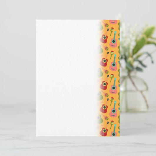 Cinco de Mayo Colorful Guitars Maracas Save The Date (Stehend Vorderseite)