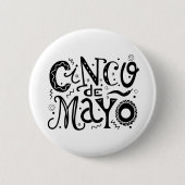 Cinco De Mayo Cool Typografie Button (Vorderseite)