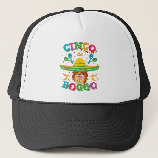 Cinco De Mayo Corgi-Hund Truckerkappe (Vorderseite)