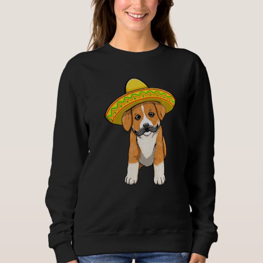 Cinco De Mayo Corgi  Women Dog Love Mexican Dog Sweatshirt (Vorderseite)