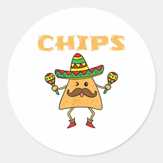 Cinco de Mayo Couples - Chips und Salsa - Chips - Runder Aufkleber (Vorderseite)