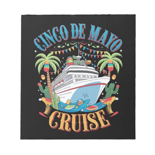 Cinco De Mayo Cruise Mexiko Schiff Fiesta Notizblock (Vorderseite)