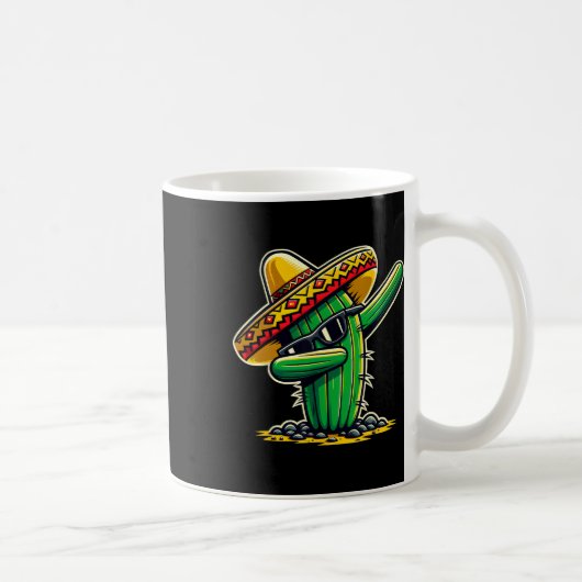 Cinco de Mayo Dabbing Cactus Funny Mexican Boys To Kaffeetasse (Rechts)