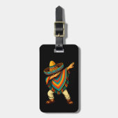 Cinco de Mayo Dabbing Mexican Poncho Gepäckanhänger (Vorderseite vertikal)