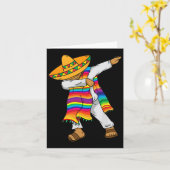 Cinco De Mayo Dabbing Mexican Poncho Kinder Kleink Karte (Gelbe Blume)
