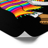 Cinco De Mayo Dabbing Mexican Poncho Kinder Kleink Poster (Ecke)