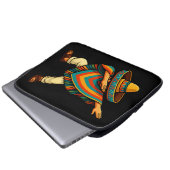 Cinco de Mayo Dabbing Mexican Poncho Laptopschutzhülle (Vorne Knopf)