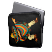Cinco de Mayo Dabbing Mexican Poncho Laptopschutzhülle (Vorderseite Links)