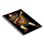 Cinco de Mayo Dabbing Mexican Poncho Notizblock (Rechte Seite)