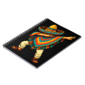 Cinco de Mayo Dabbing Mexican Poncho Notizblock (Linke Seite)