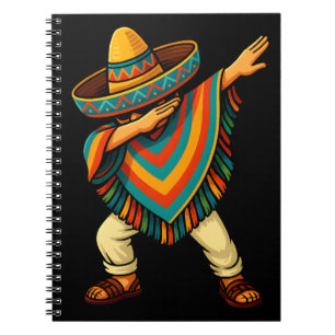 Cinco de Mayo Dabbing Mexican Poncho Notizblock