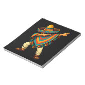 Cinco de Mayo Dabbing Mexican Poncho Notizblock (Rotiert)