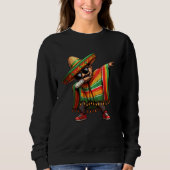 Cinco de Mayo Dabbing Mexican Poncho Sombrero Hat Sweatshirt (Vorderseite)