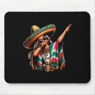 Cinco De Mayo Dabbing Mexikanische Frauen Funny Ci Mousepad