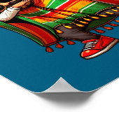 Cinco de Mayo Dabbing mexikanischer Poncho Sombrer Poster (Ecke)