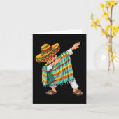 Cinco de Mayo Dabbing Poncho Sombrero Fun Mexikani Karte (Gelbe Blume)