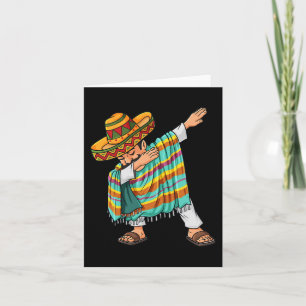 Cinco de Mayo Dabbing Poncho Sombrero Fun Mexikani Karte