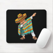 Cinco de Mayo Dabbing Poncho Sombrero Fun Mexikani Mousepad (Mit Mouse)
