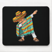 Cinco de Mayo Dabbing Poncho Sombrero Fun Mexikani Mousepad (Vorne)