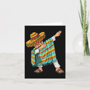 Cinco De Mayo Dabbing Poncho Sombrero Funny Mexica Karte