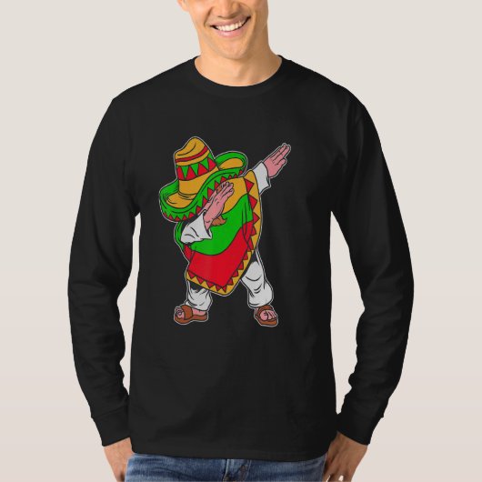 Cinco De Mayo Dabbing Poncho Sombrero Mexican Dab T-Shirt (Vorderseite)
