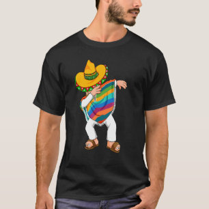 Cinco De Mayo Dabbing Poncho Sombrero Mexiko Lasst T-Shirt