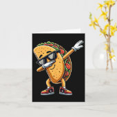 Cinco De Mayo Dabbing Taco Funny Mexicanisches Foo Karte (Gelbe Blume)