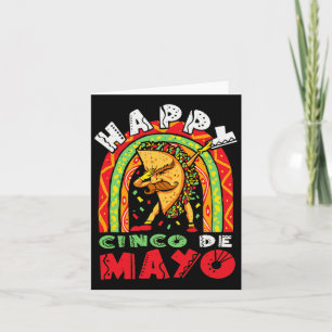 Cinco De Mayo Dabbing Taco Rainbow Mexican Festiva Karte