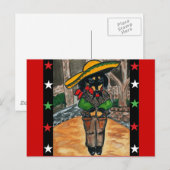 Cinco de Mayo Dachshunde Postkarte (Vorne/Hinten)