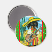 Cinco de Mayo Dackel Magnet (Vorderseite/Rückseite)