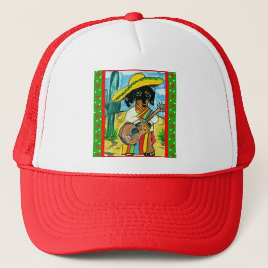 Cinco de Mayo Dackel Truckerkappe (Vorderseite)