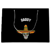 Cinco De Mayo Daddy Sugar Skull Sombrero Taco Große Geschenktüte (Vorderseite)