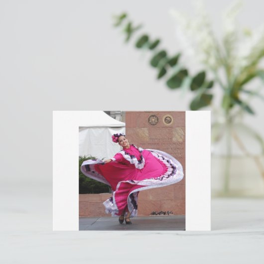 Cinco De Mayo Dancer Postkarte (Stehend Vorderseite)