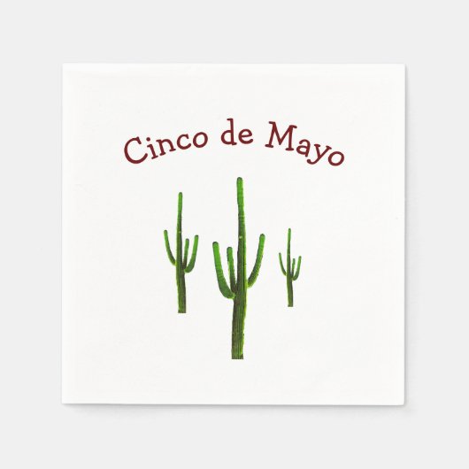 Cinco de Mayo Desert Saguaro Cactus Serviette (Vorderseite)