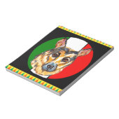 CINCO DE MAYO DEUTSCHE SHEPHERD NOTIZBLOCK (Rotiert)