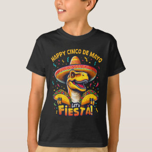 Cinco De Mayo Dinosaur Holding Taco Lasse Fiesta T T-Shirt
