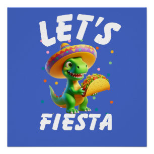 Cinco de Mayo Dinosaurier - Esstakt Poster