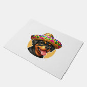 Cinco de Mayo Dog Rottweiler Mexiko Fußmatte (Schrägansicht)