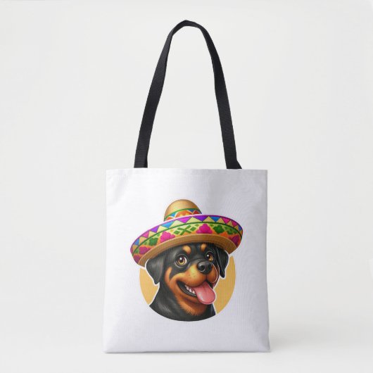 Cinco de Mayo Dog Rottweiler Mexiko Tasche (Vorderseite)