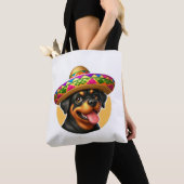 Cinco de Mayo Dog Rottweiler Mexiko Tasche (Von Nahem)