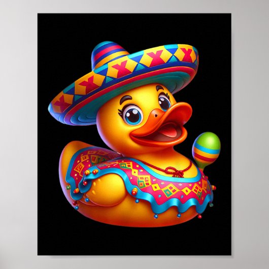 Cinco De Mayo Duck Mexican Sombrero Fiesta Party Poster (Vorne)