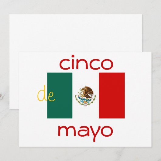 cinco de mayo einladung (Vorne/Hinten)