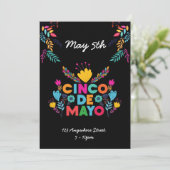 Cinco de Mayo Einladung (Stehend Vorderseite)