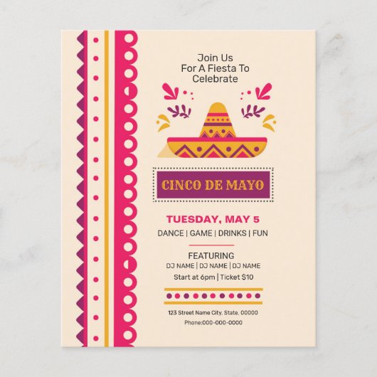 Cinco De Mayo Einladungsflyer Flyer (Vorne)