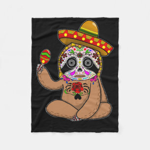 Cinco De Mayo Faultier Halloween Mexikanischer Tag Fleecedecke