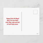 Cinco De Mayo Feiertagspostkarte (Rückseite)