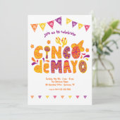 Cinco de Mayo Festivals Einladung (Stehend Vorderseite)