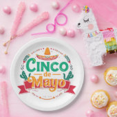 Cinco de Mayo Festliches Fiesta Sombrero Pappteller (Party)