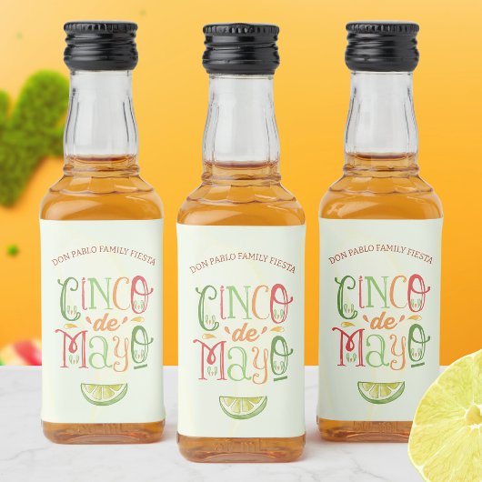 Cinco de Mayo Fiesta Alkoholflaschenetikett