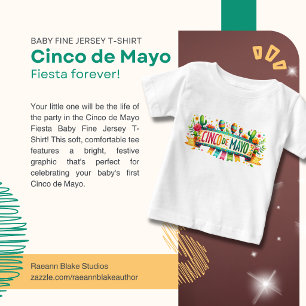 Cinco de Mayo Fiesta Baby Feines Jersey T-Shirt